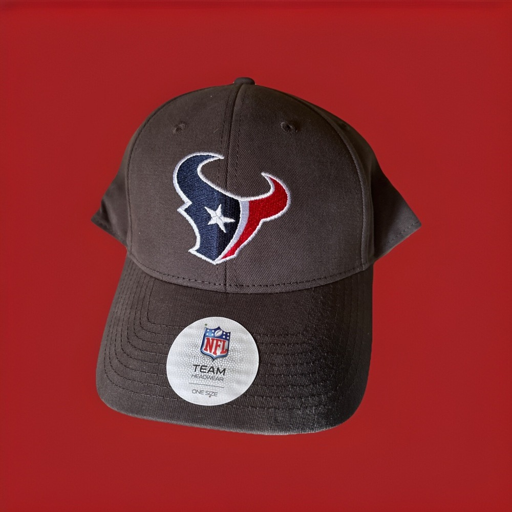NFL Houston Texans Gray Adjustable Hat Cap Unisex New Era (one size fits all)